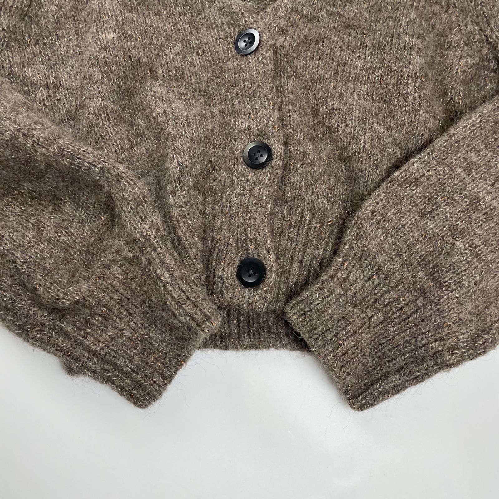 21AW BACCA アルパカラメミックス セーラーカラーVネックカーディガン 21AW BACCA アルパカラメミックス セーラーカラーVネックカーディガン