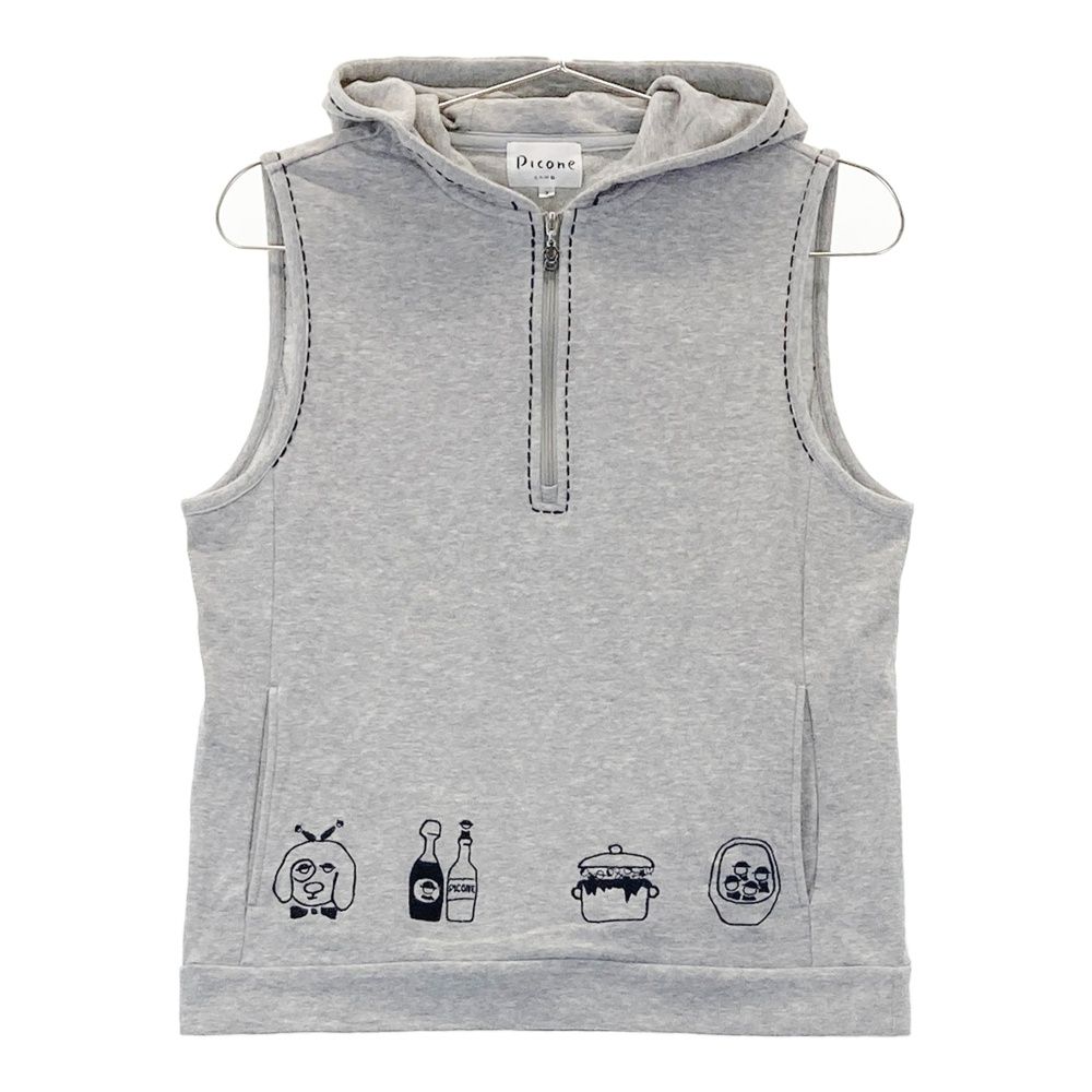 サイズ：1 PICONE CLUB ピッコーネクラブ フード付 ハーフジップベスト