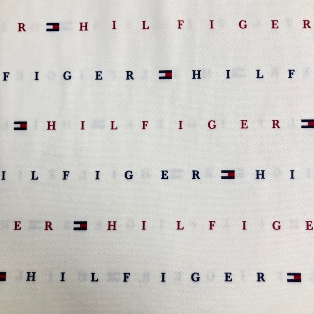 サイズ：L TOMMY HILFIGER GOLF トミー ヒルフィガーゴルフ  長袖ポロシャツ ロゴ柄 ホワイト系 [240101548120] ゴルフウェア メンズ ストスト
