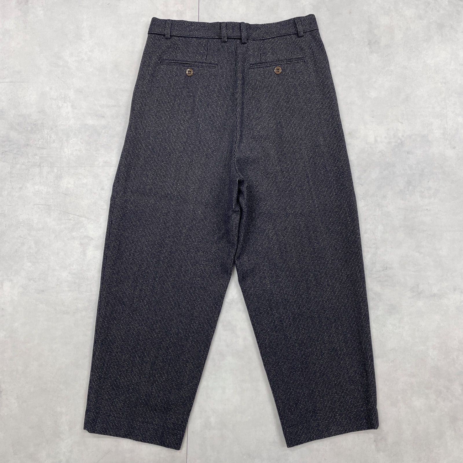 FRANK LEDER フランクリーダー パンツ 2タック ワイド ツイード調 ドイツ製 メンズ XS