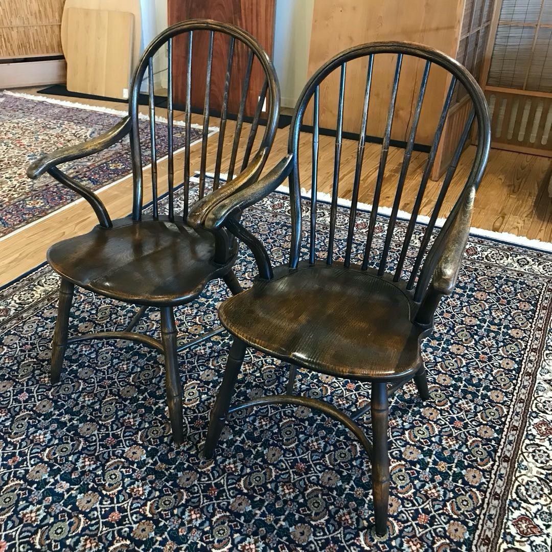 2脚セット ボウバックアームチェア provincial ダイニングチェア