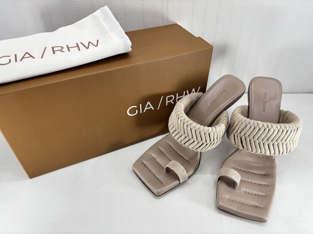 グッチ GGマーモント クロコ レザー トングサンダル ブラック パープル