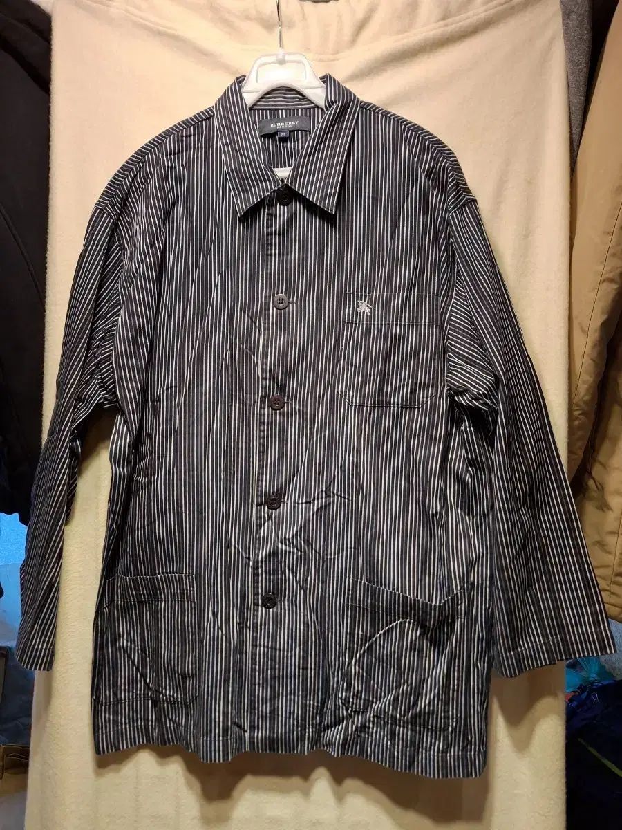 バーバリー ストライプ コットン シャツ M サイズ