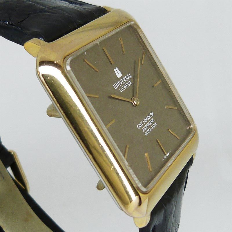UNIVERSAL GENEVE GILT SHADOWマイクロローター自動巻き ユニバーサル