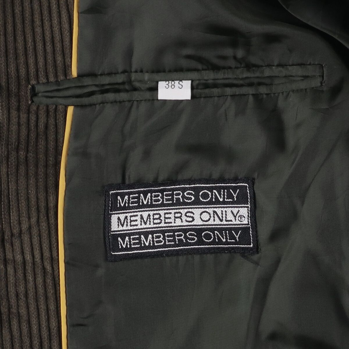 古着 メンバーズオンリー MEMBERS ONLY コーデュロイテーラード