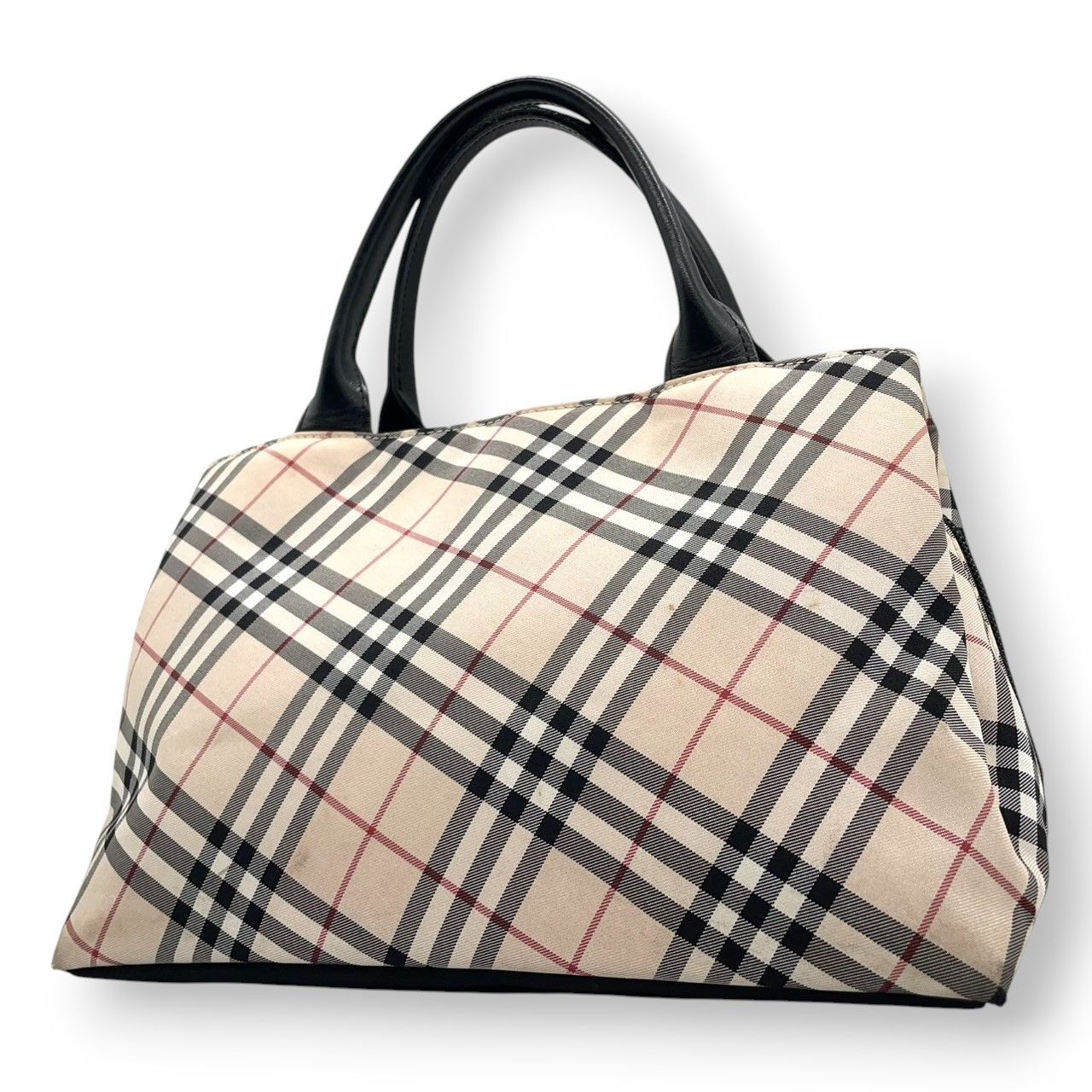 【美品】バーバリーブルーレーベル　ハンドバッグ　ノバチェック　3層　ベージュ BURBERRY BLUE LABEL バーバリーブルーレーベル ハンドバッグ