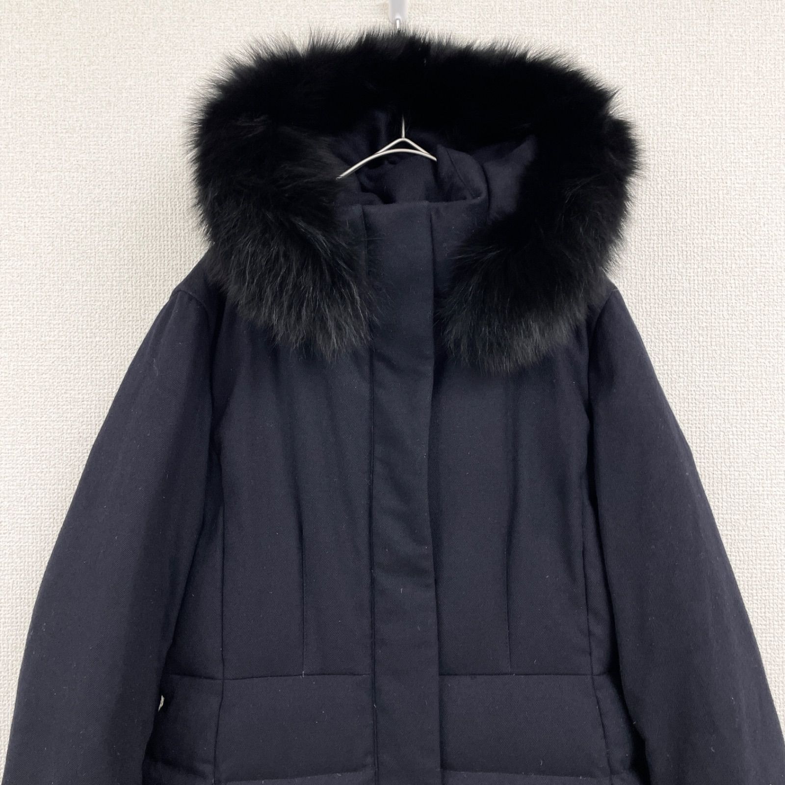 ANAYI アナイ ダウンコート ロング フード ウール フォックスファー