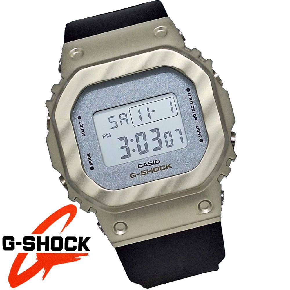 G-SHOCK Gショック g-shock 腕時計 時計 デジタル 海外モデル ユニセックス ゴールド ブラック メタルカバード GM-S5600BC-1 GMS5600BC1 無料ラッピング可