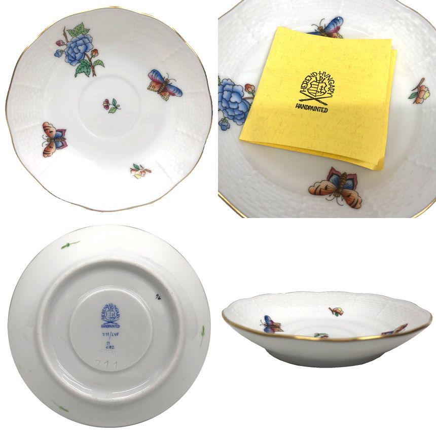 HEREND ヘレンド ヴィクトリア デミタスカップ＆ソーサー 花と蝶