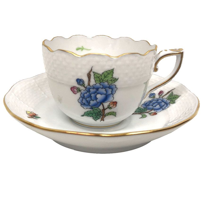 HEREND ヘレンド ヴィクトリア デミタスカップ＆ソーサー 花と蝶