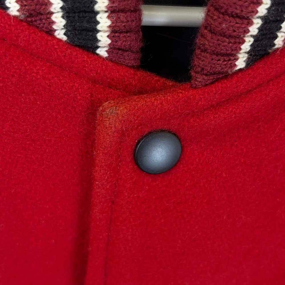 ROTAR ローター ロゴワッペン 袖レザー スタジャン M レッド メンズ 