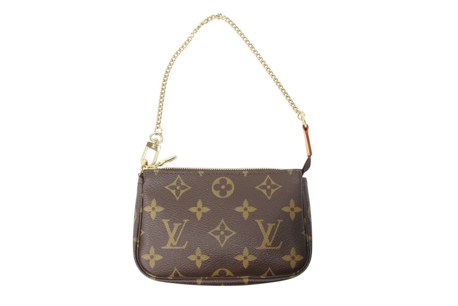 LOUIS VUITTON ルイヴィトン モノグラム ミニポシェット アクセソワール ポーチ M58009 ブラウン 4b008488