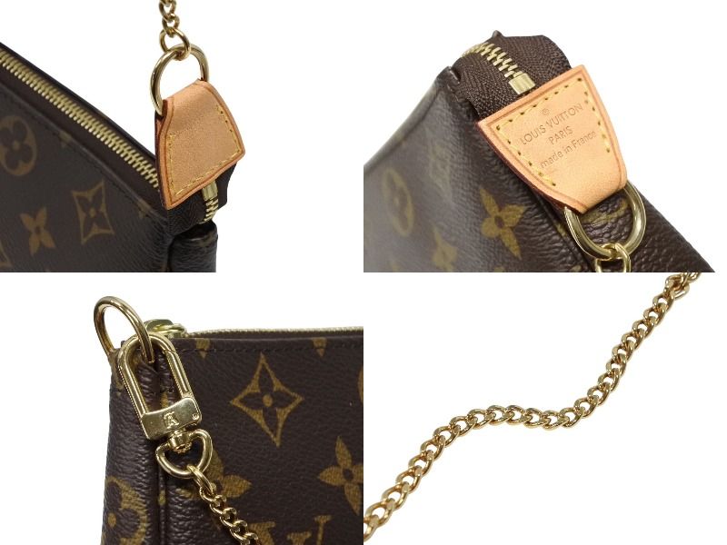 LOUIS VUITTON ルイヴィトン モノグラム ミニポシェット アクセソワール ポーチ M58009 ブラウン 4b008488 DECORATOM_COM_BR