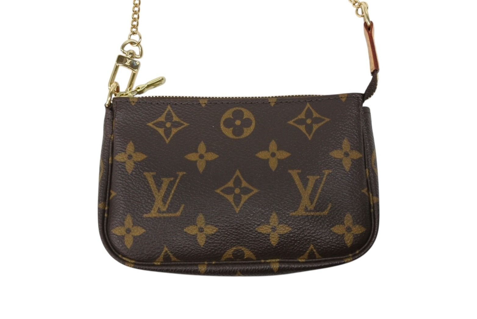 LOUIS VUITTON ルイヴィトン モノグラム ミニポシェット アクセソワール ポーチ M58009 ブラウン 4b008488