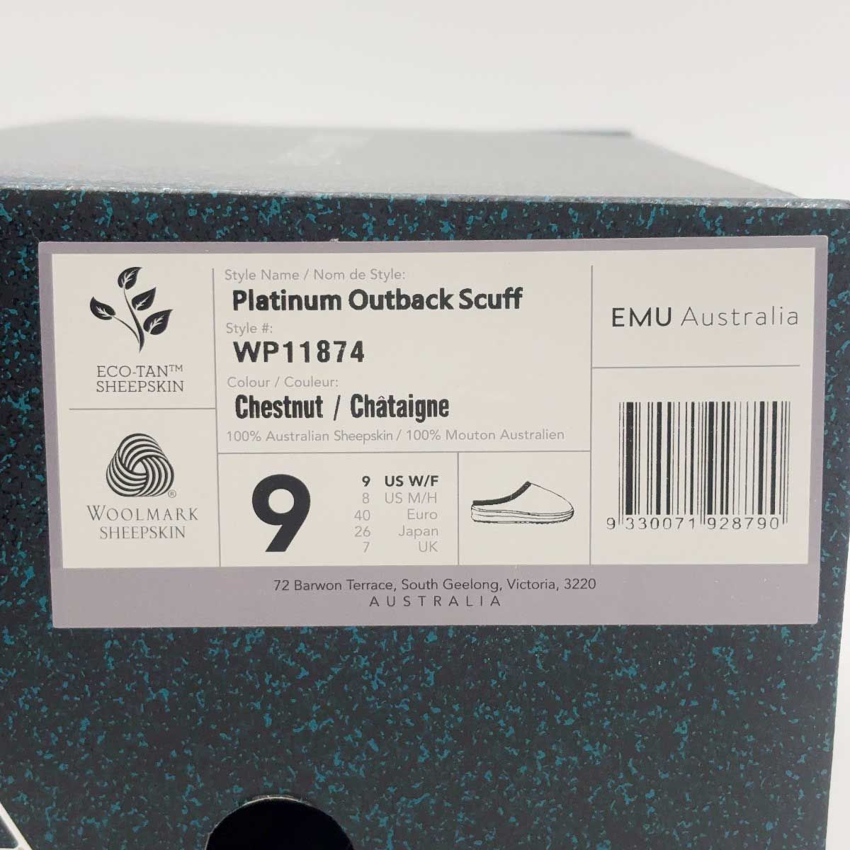 未使用】EMU Australia エミュ Platinum Outback Scuff ムートン