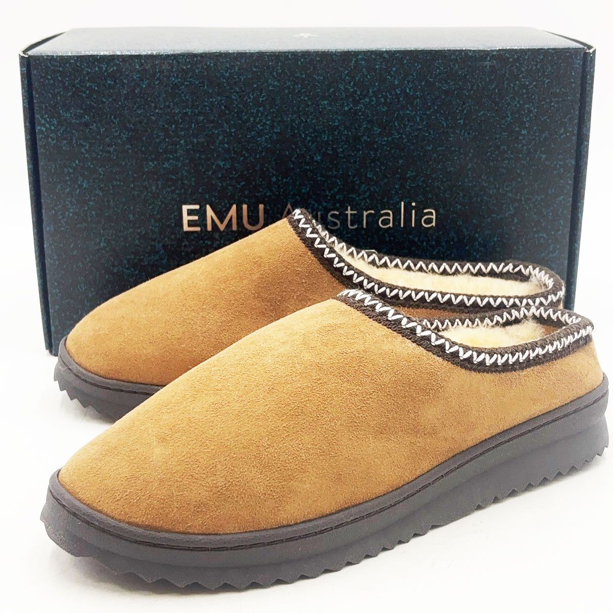 【未使用】EMU Australia エミュ Platinum Outback Scuff ムートン クロッグ サンダル W9/26cm Chestnut WP11874 レディース Platinum Outback Scuff – EMU Australia