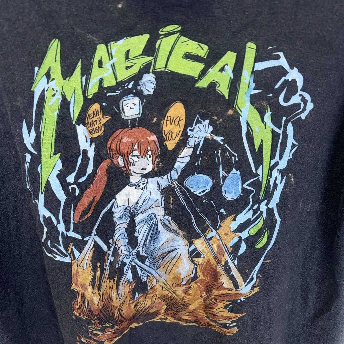 jun inagawa NUBIAN コラボ メタリカオマージュ ビッグシルエット フェード加工 Tシャツ ブラック ジュンイナガワ ヌビアン MAGICAL jun inagawa NUBIAN コラボ メタリカオマージュ ビッグシルエット