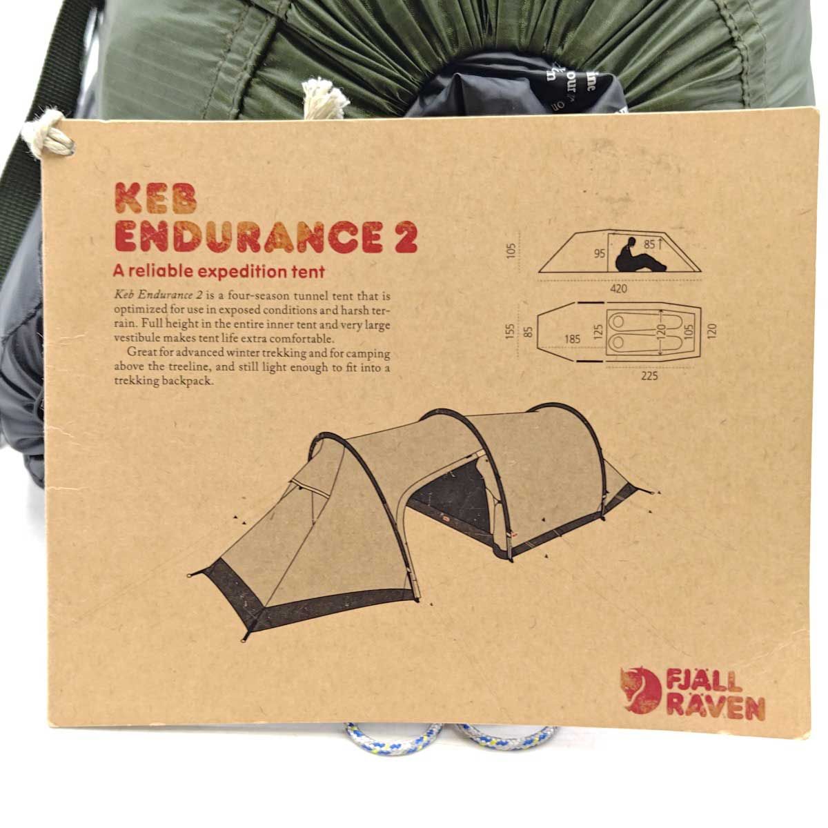 フェールラーベン Keb Endurance 2 テント トンネル 2人用 PINE GREEN 53602 FJALL RAVEN OLIVEOS_COM_TR
