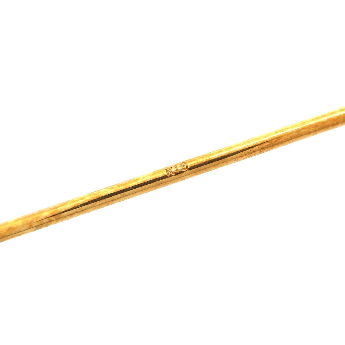 Unbranded ノーブランド ブローチ K18YG×アイボリー 総重量 2.4g FORTGASGNV_COM_BR