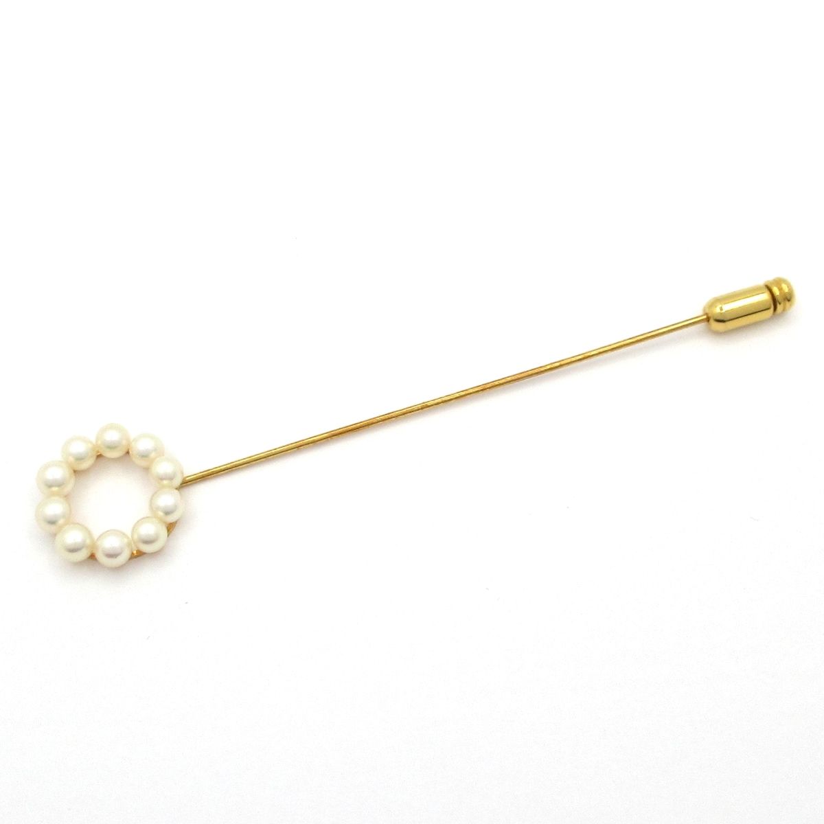 Unbranded ノーブランド ブローチ K18YG×アイボリー 総重量 2.4g