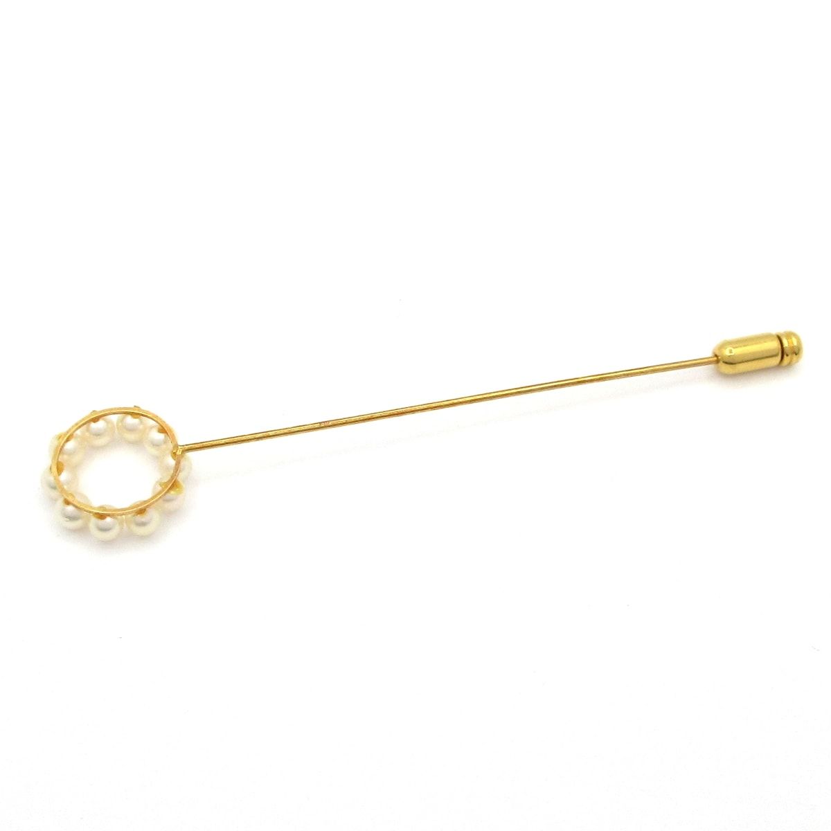 Unbranded ノーブランド ブローチ K18YG×アイボリー 総重量 2.4g