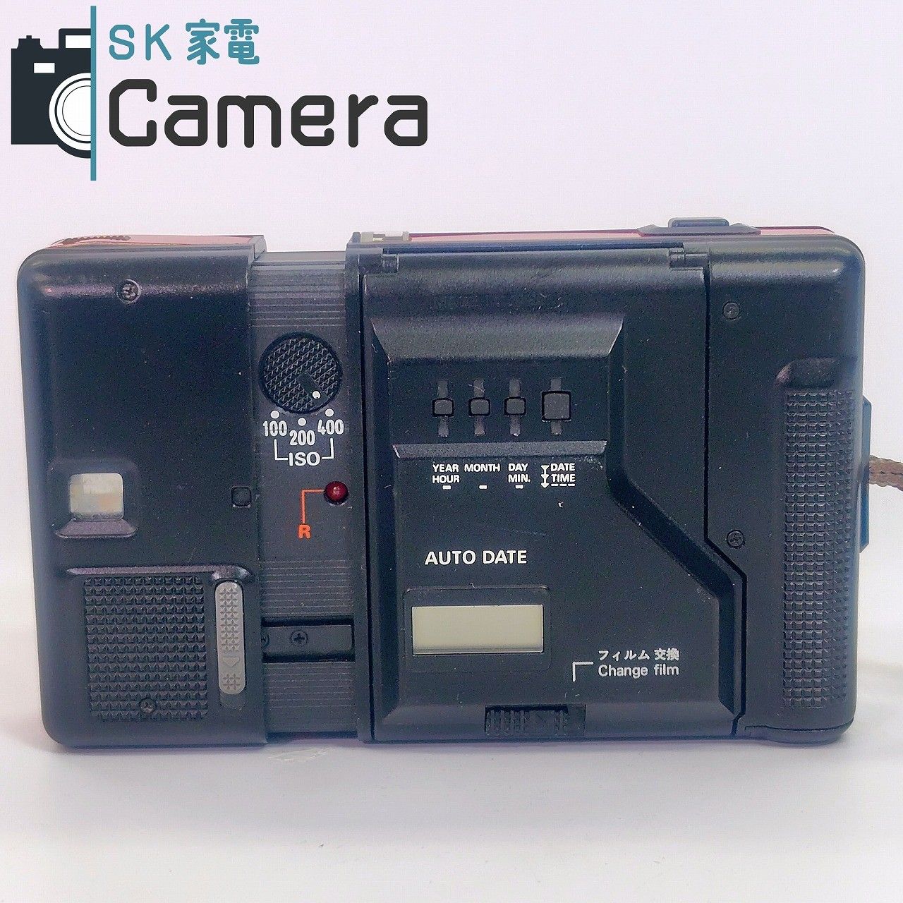  KONICA HEXANON 24ｍｍ F 4 コニカ コンパクトフィルムカメラ フィルムにて 済 レコーダー 赤 コンパクトカメラ(フィルム) フィルムカメラ