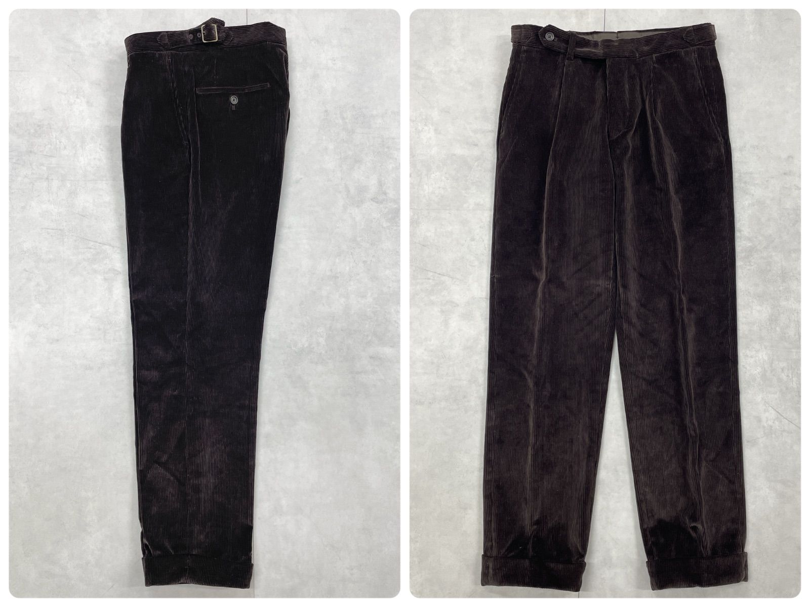 Drake s ドレイクス スーツ セットアップ コーデュロイ ジャケット パンツ コットン ブラウン イタリア製 メンズ 42 KANDAIZUMI_COM