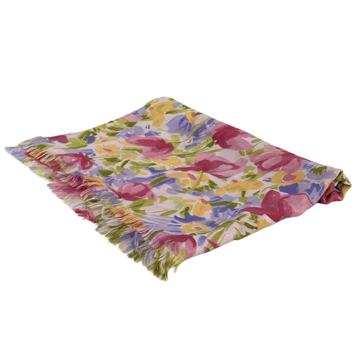 Loro Piana ロロピアーナ ストール ショール - ピンク×パープル×マルチ 花柄 カシミヤ シルク