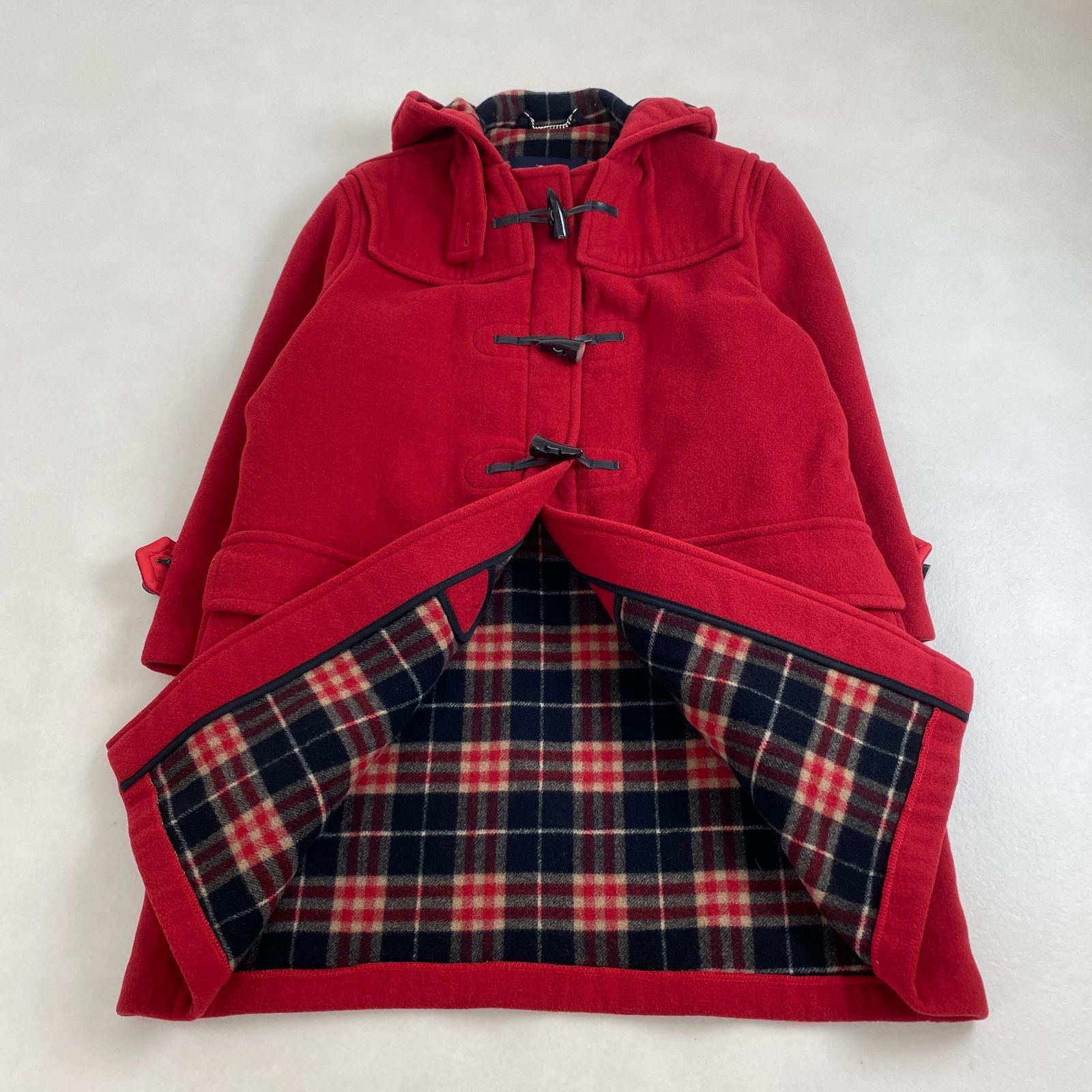 希少カラー バーバリーロンドン ロングダッフルコート レッド ノバ