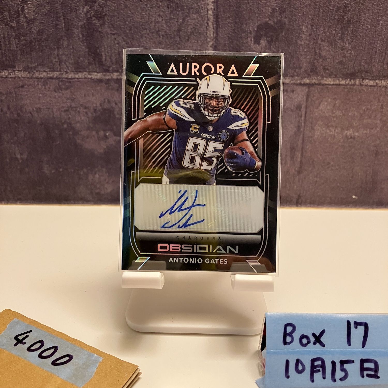 2020 Panini Obsidian Antonio Gates 096/100 直筆サインカード