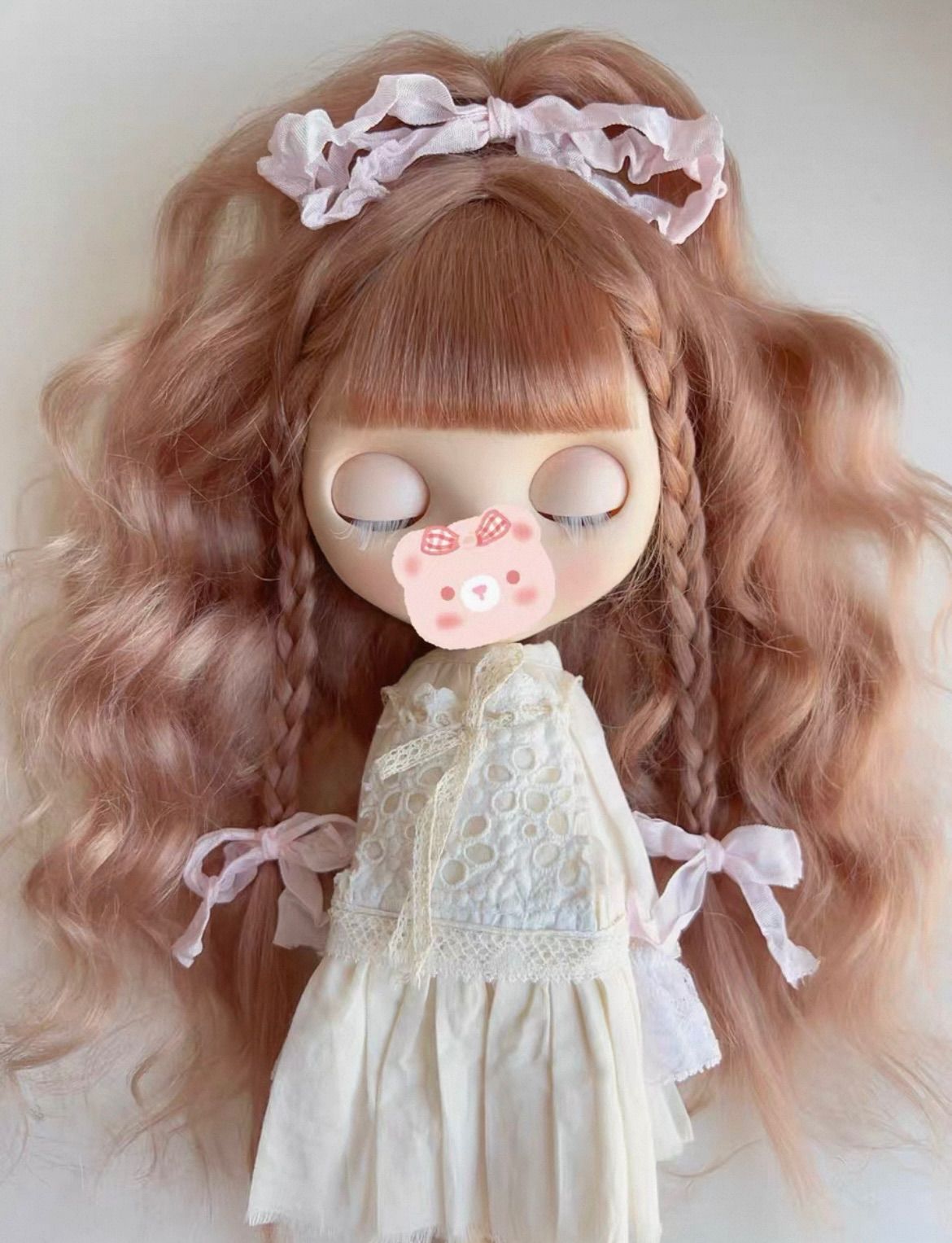 倉庫整理 品 ブライス ウィッグ モヘアウィッグ 海外作家 サイト三つ編み オレンジブラウン