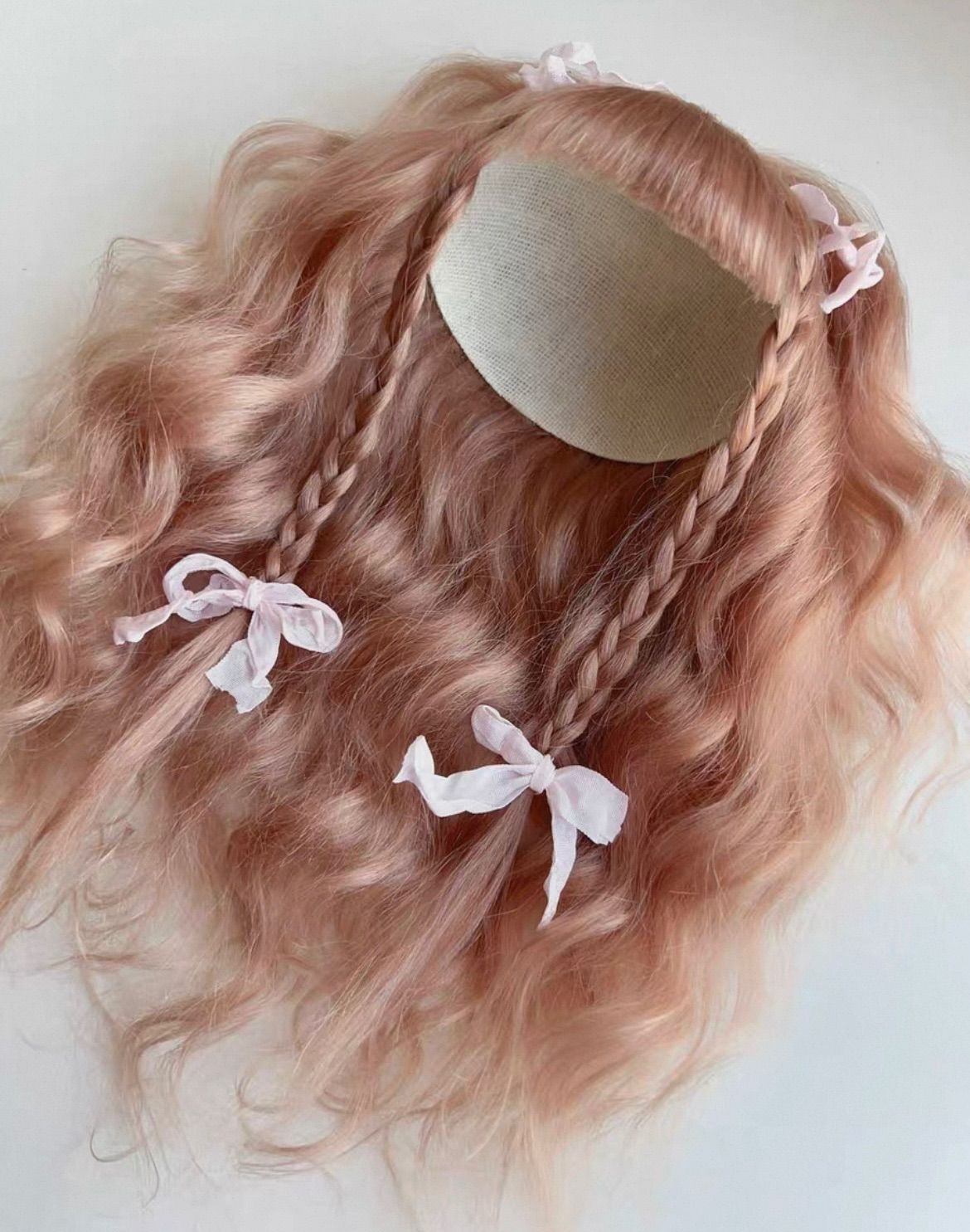 倉庫整理 品 ブライス ウィッグ モヘアウィッグ 海外作家 サイト三つ編み オレンジブラウン