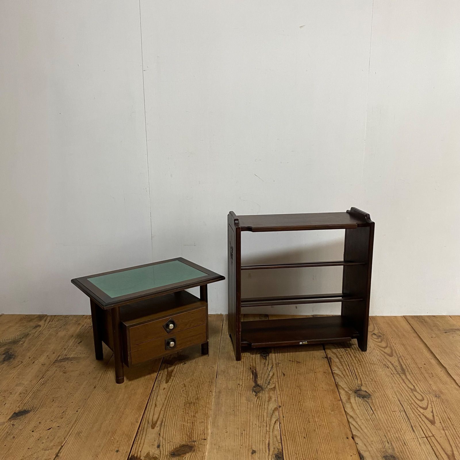 2点セット カリモク ラック ガラステーブル レトロ y81 2点セット カリモク ラック ガラステーブル レトロ y81 - メルカリ