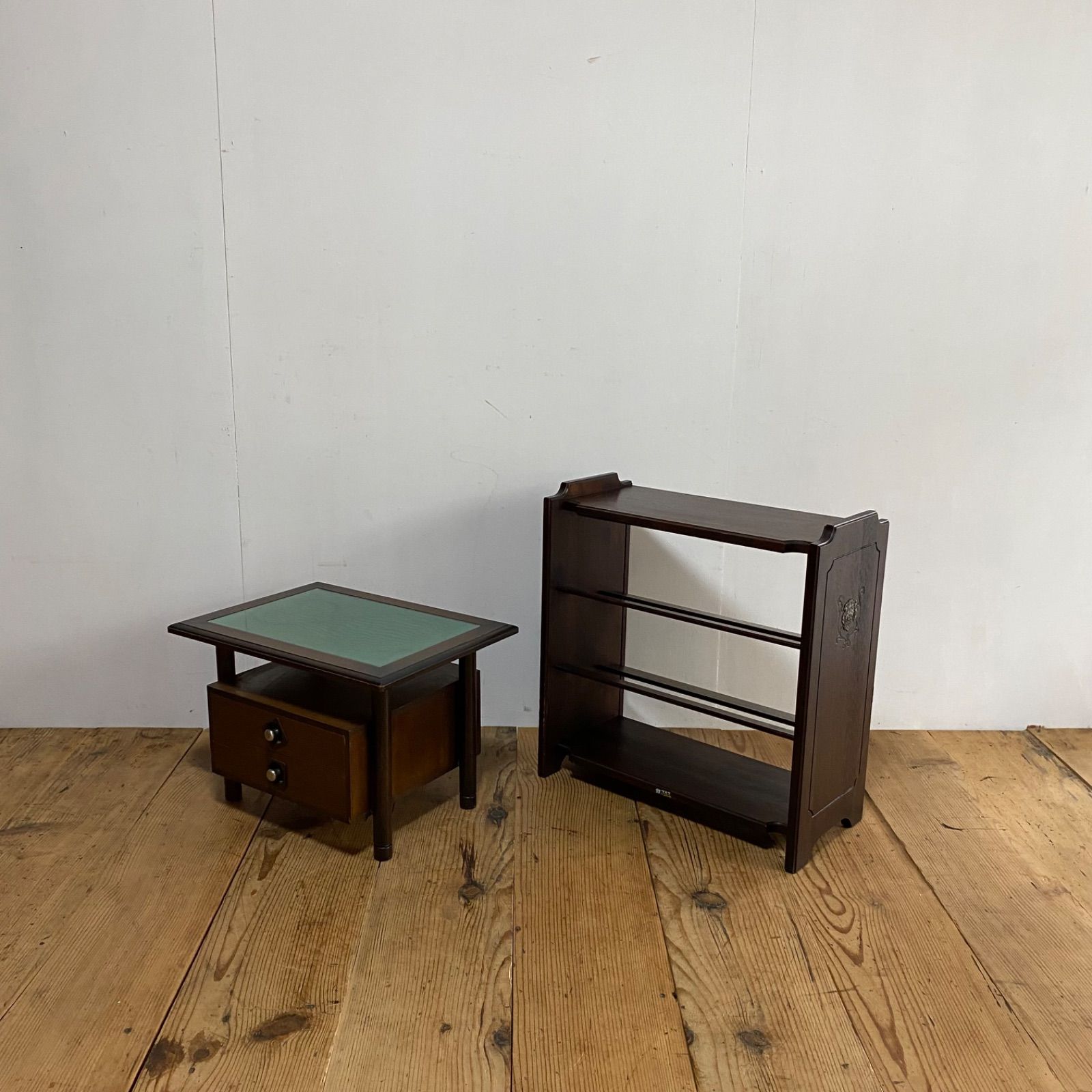 2点セット カリモク ラック ガラステーブル レトロ y81 2点セット カリモク ラック ガラステーブル レトロ y81 - メルカリ