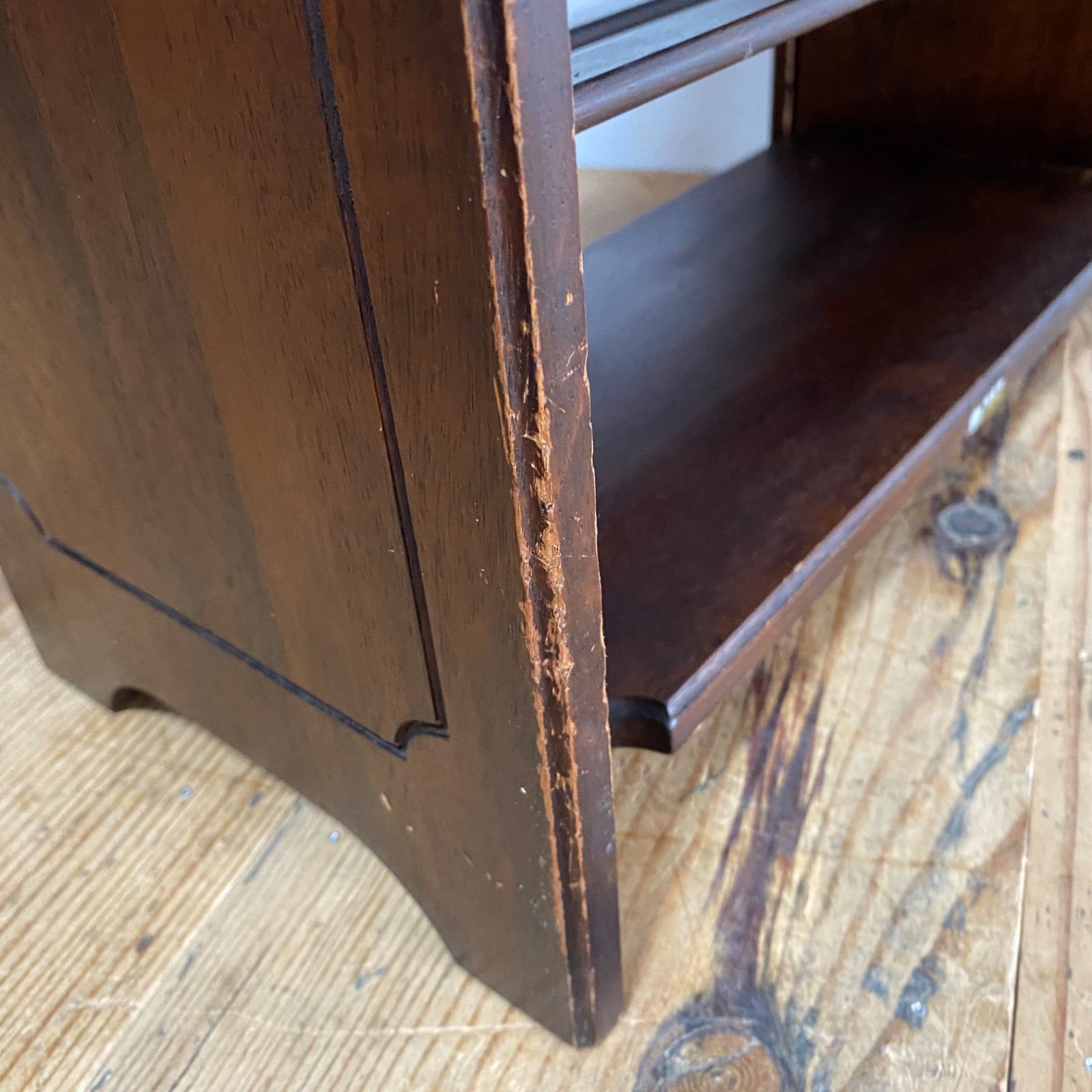 2点セット カリモク ラック ガラステーブル レトロ y81 - メルカリ