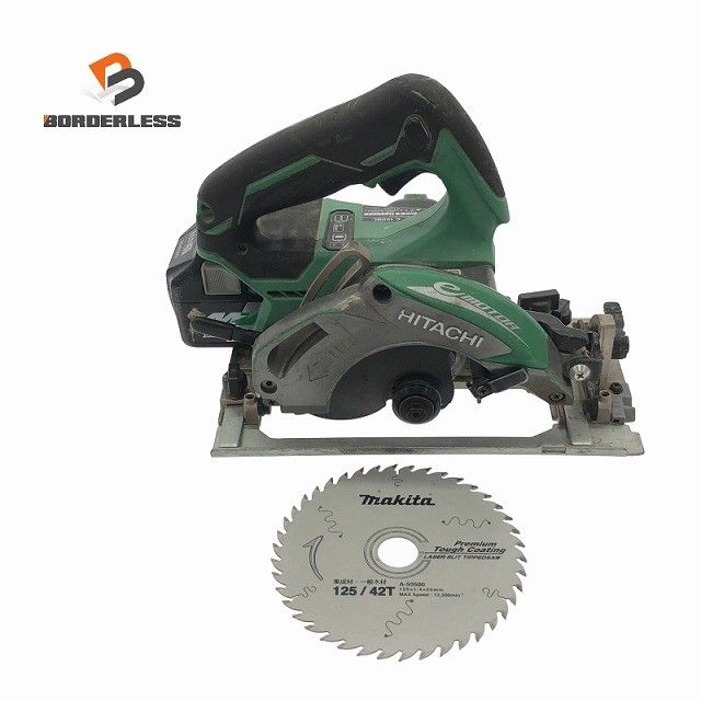 品 HITACHI 日立工機 18V 125mm コードレス丸のこ C18DBL バッテリ BSL36A18 付き 製造15-8 電動工具 丸鋸 マルノコ117212