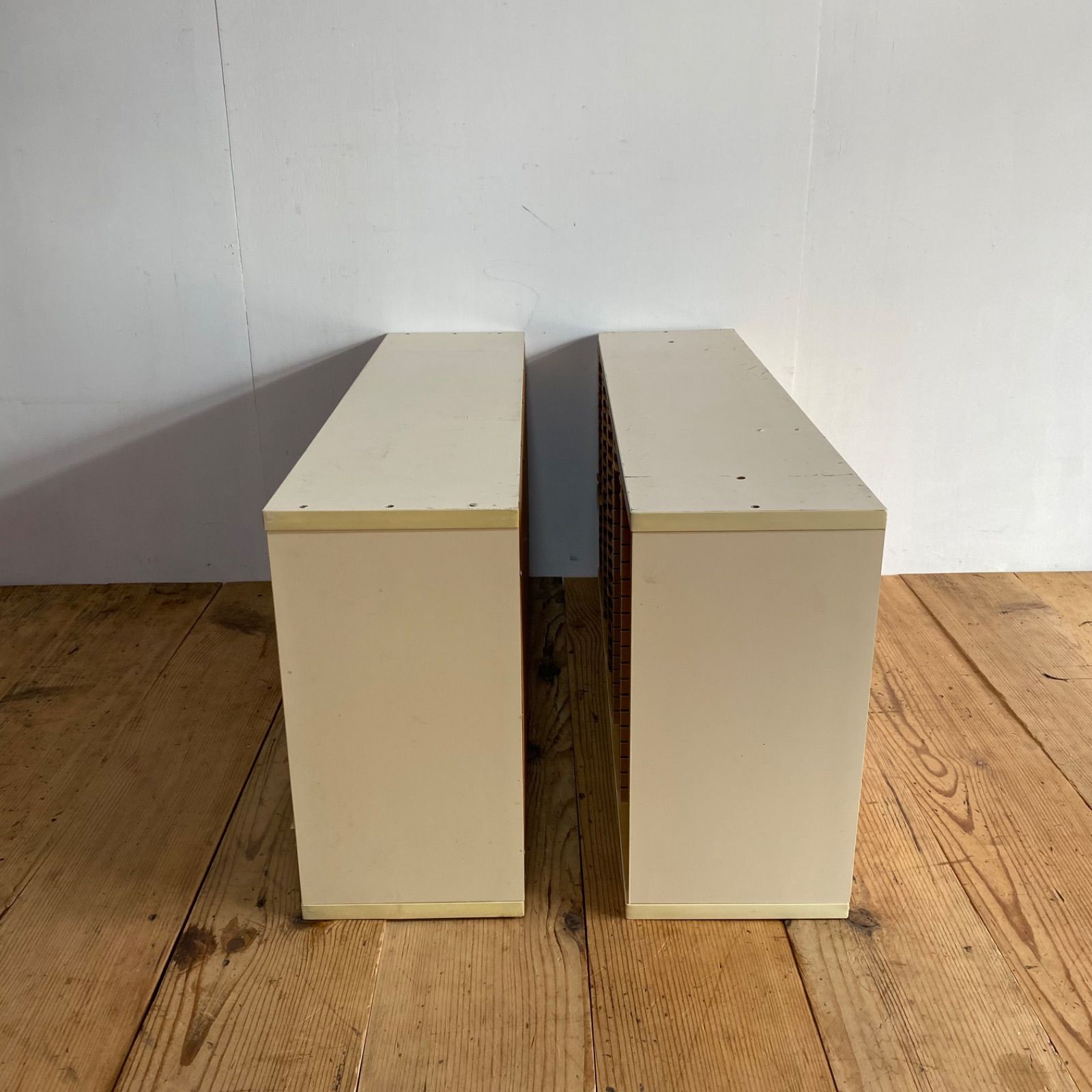 2点セット ヴィンテージ カルテ棚 書類棚 棚板取り外し可能 古家具 y78