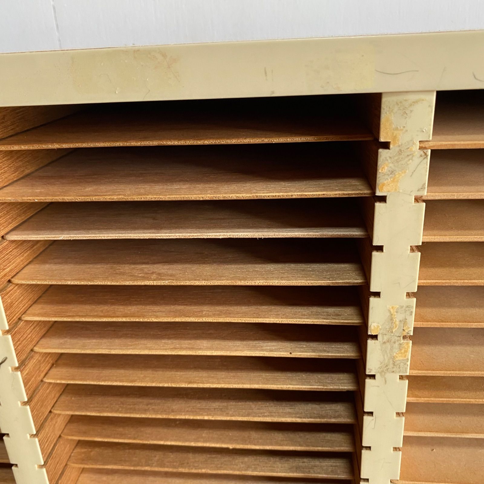 2点セット ヴィンテージ カルテ棚 書類棚 棚板取り外し可能 古