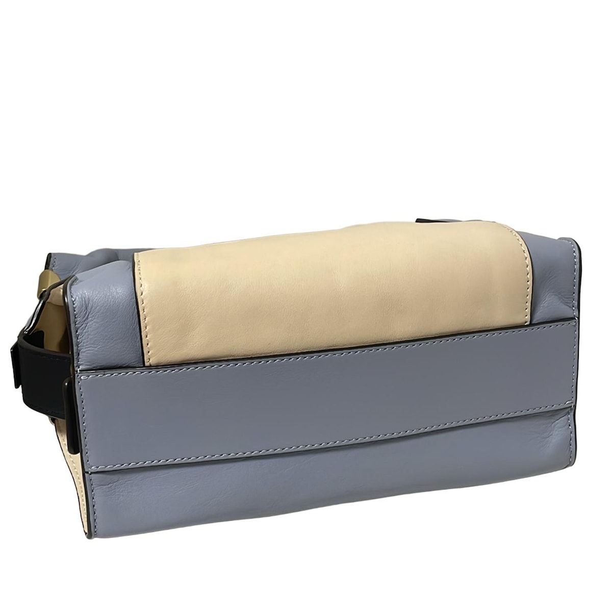 76076 ブルーグレー×ベージュ×黒