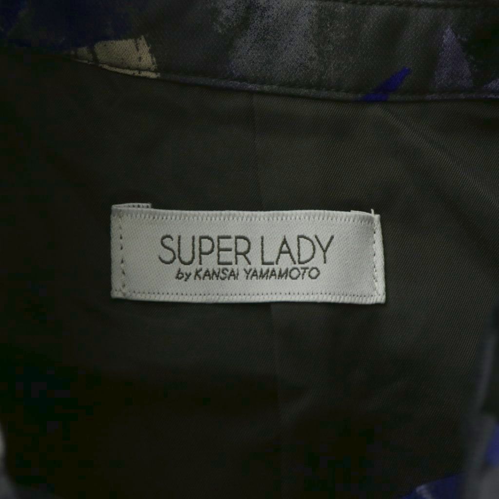 新品ワンピース　SUPER LADY☆Kansai Yamamoto☆黒 スーパーレディ SUPER LADY by KANSAI YAMAMOTO ワンピース 長袖