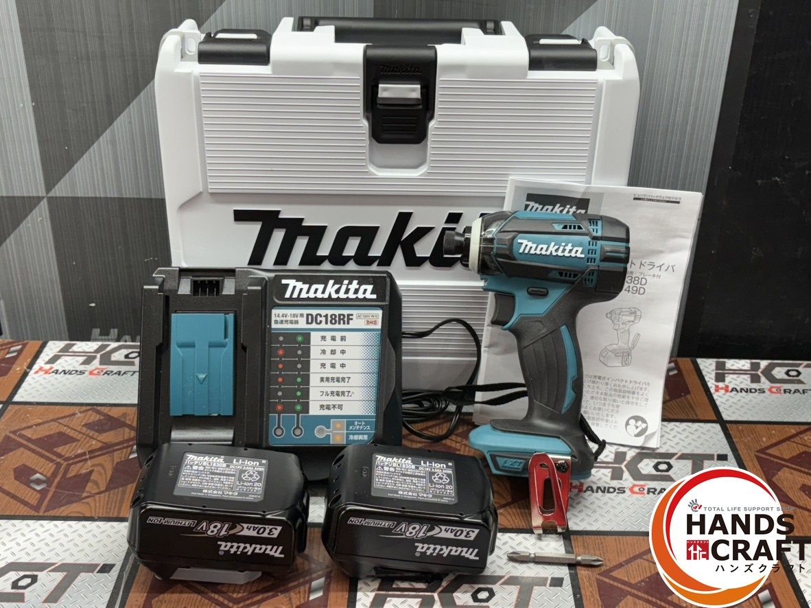 〇 マキタ TD149DRFX インパクト バッテリ×2 充電各8回 片方過放電15％ 付 本体は ハンズクラフト佐賀