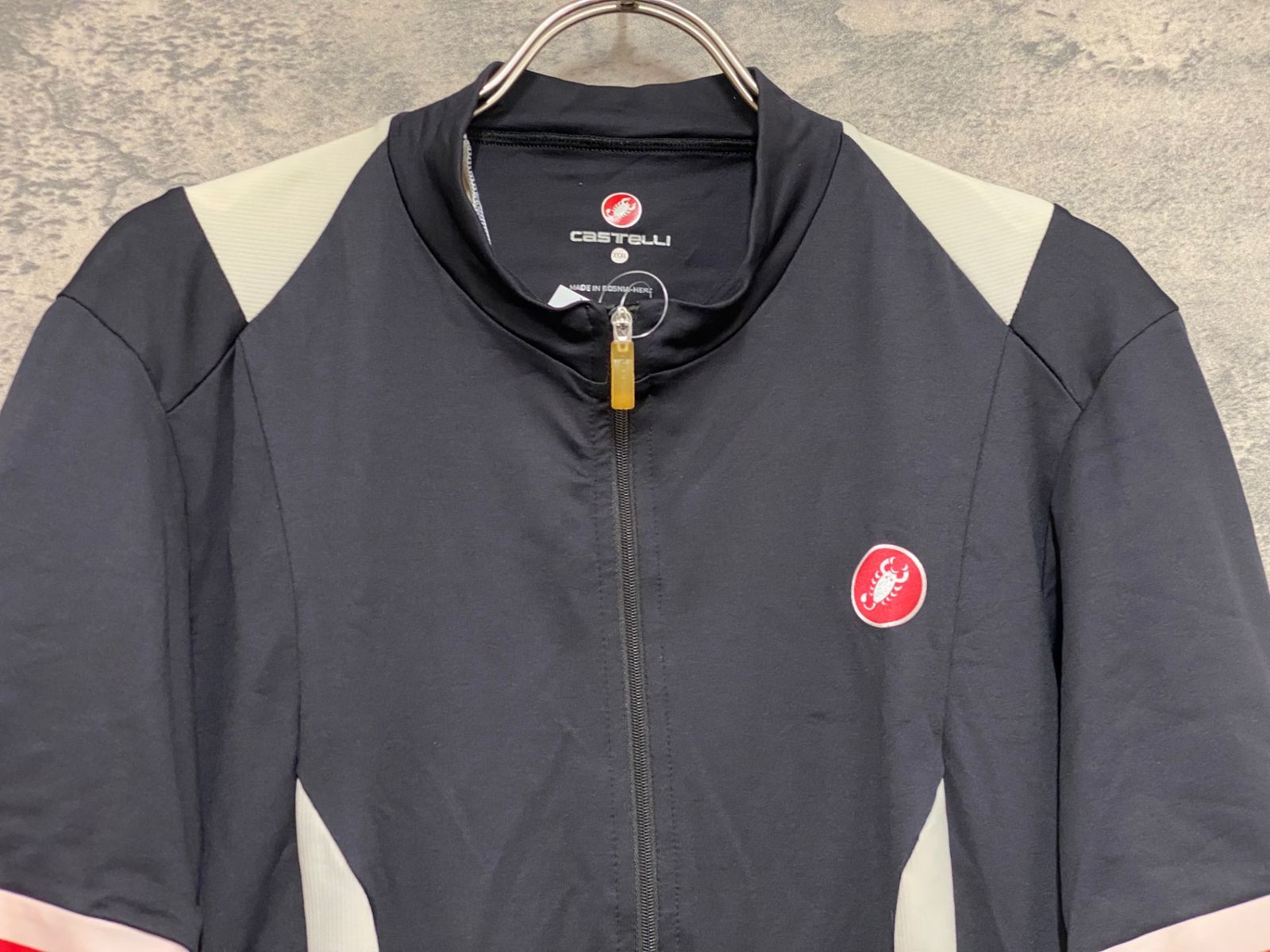 JN603 カステリ castelli 半袖サイクルジャージ 黒白 XXXL 色移り