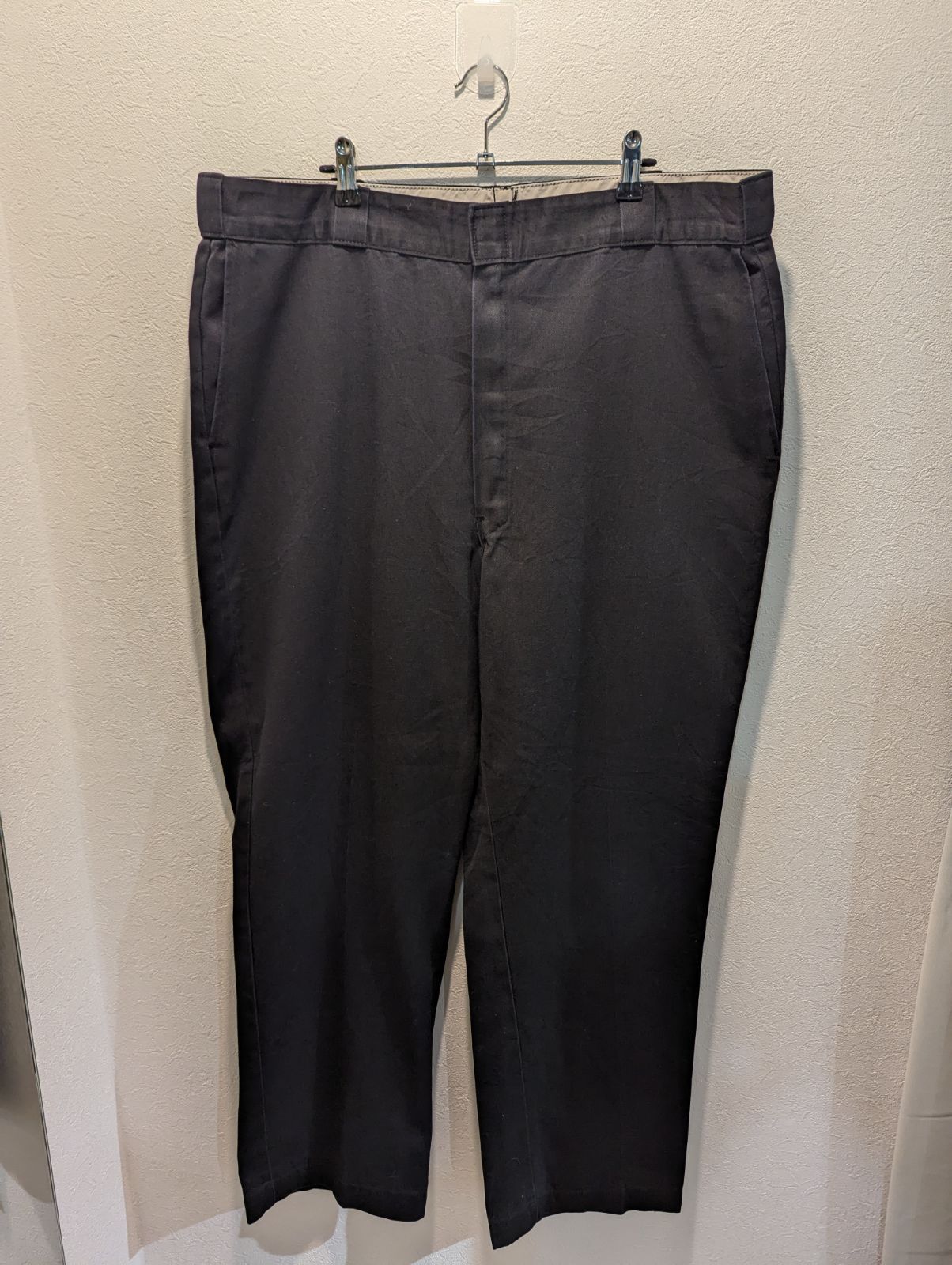 Dickies ワークパンツ 黒　チビタグ　ディッキーズW42 ブラック 90's USA製 Dickies ディッキーズ ワークパンツ 874 ブラック TALON