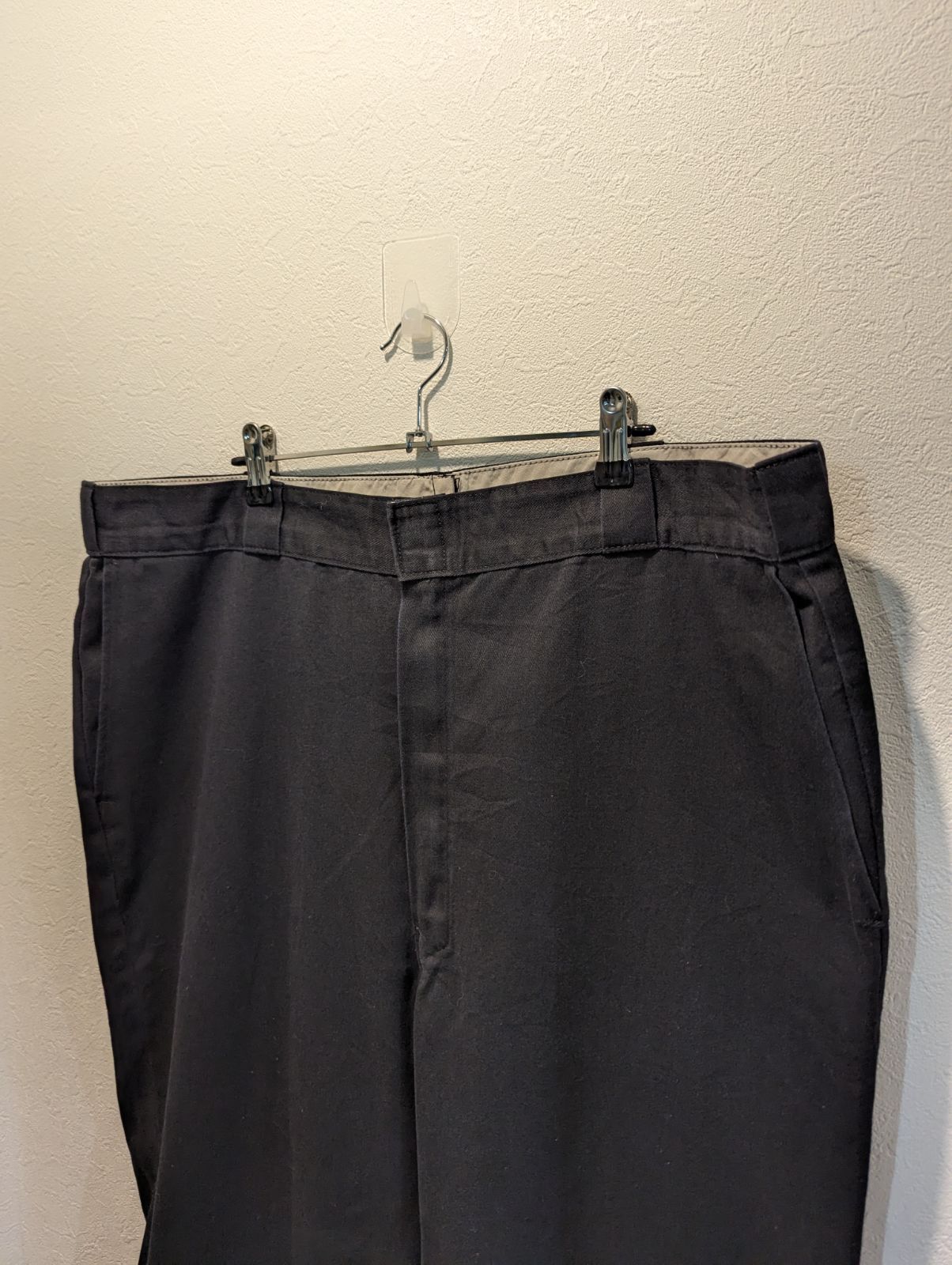 Dickies ワークパンツ 黒　チビタグ　ディッキーズW42 ブラック 90's USA製 Dickies ディッキーズ ワークパンツ 874 ブラック TALON