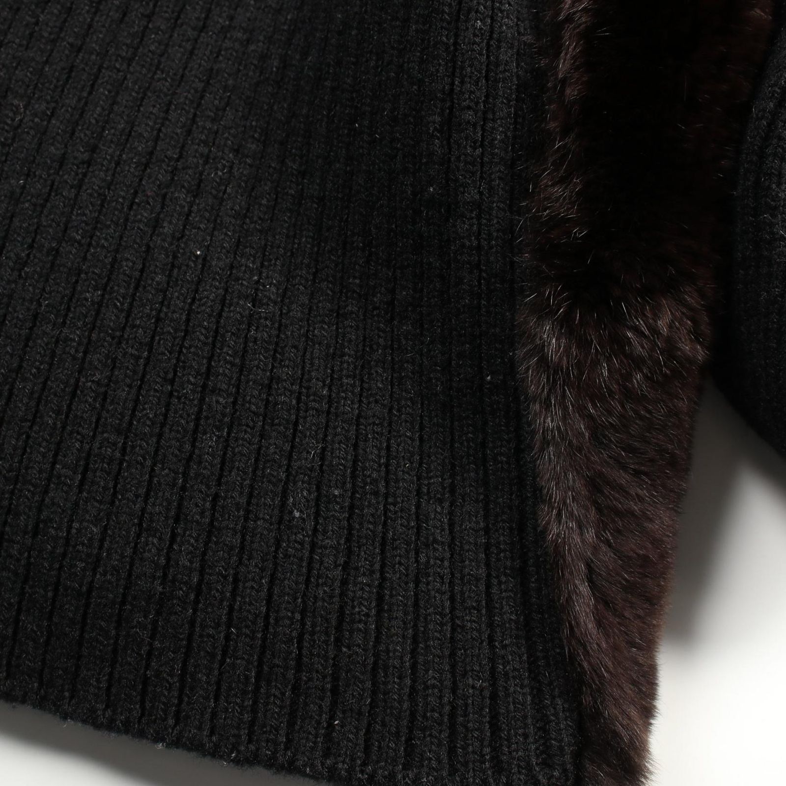 ルイ ヴィトン LOUIS VUITTON ブラック ウール ニットジャケット レディース Used B GULLKHAN_COM