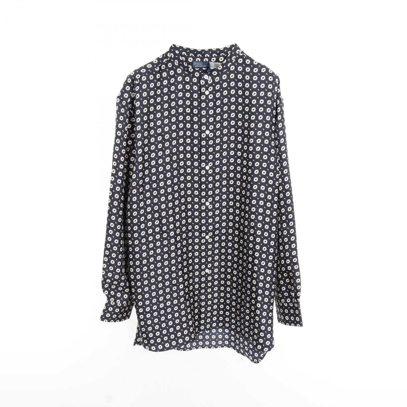 ポロ ラルフローレン POLO RALPH LAUREN ネイビー シルク シャツ レディース