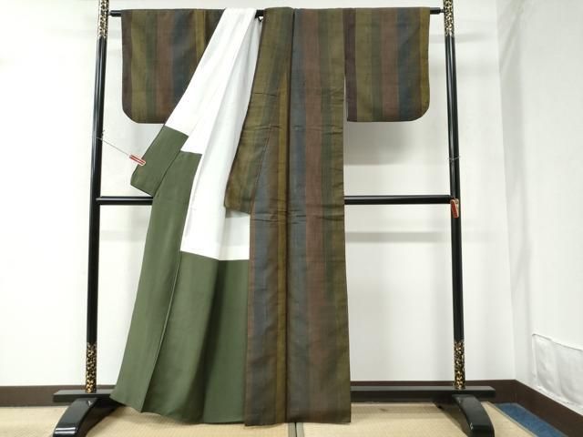 平和屋着物○上質な紬 縞 正絹 逸品 CAAW8702yc - メルカリ