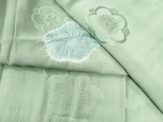 平和屋着物○長襦袢 無双仕立て 絞り 舞花地紋 正絹 逸品 未使用