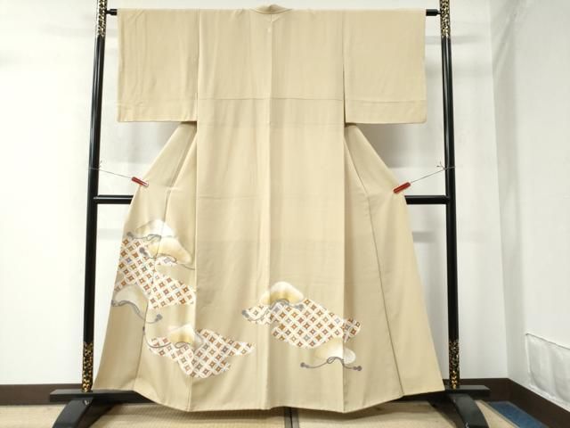 平和屋着物 豪華色留袖 駒刺繍 七宝花松文 金彩 正絹 CAAW8797yc