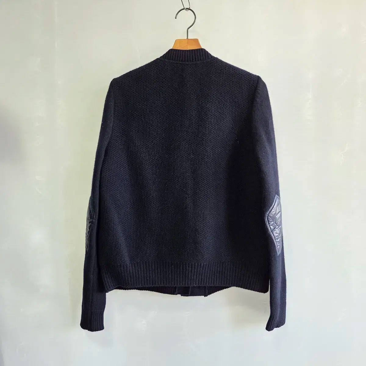 O 2nd オッズセカンド ダウン ミックス ニット ダウン カーディガン ネイビー レディース